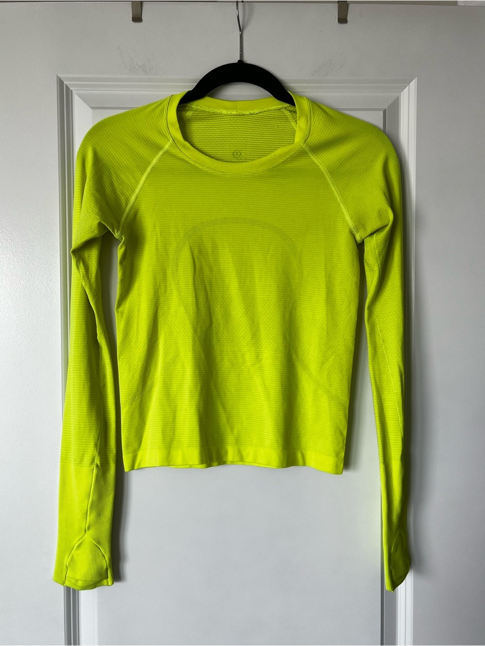lululemon athletica Neon Yellow Long Sleeve Active Top